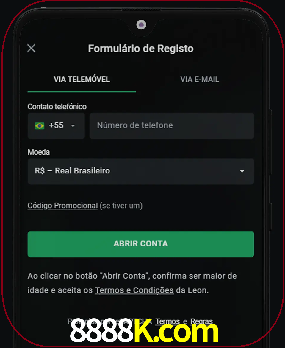 Abra o aplicativo e inicie o processo de registro.