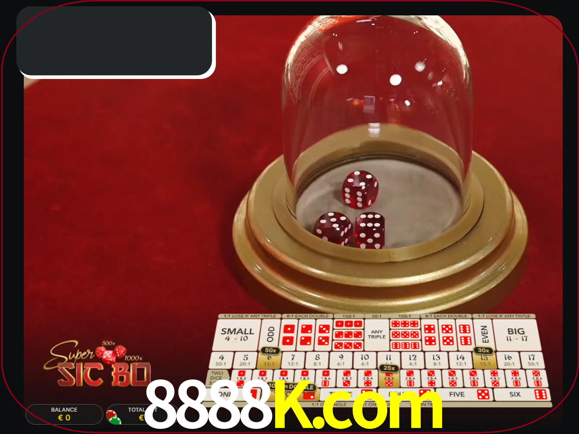 Deixe os dados ao seu lado nos jogos da Sic Bo.